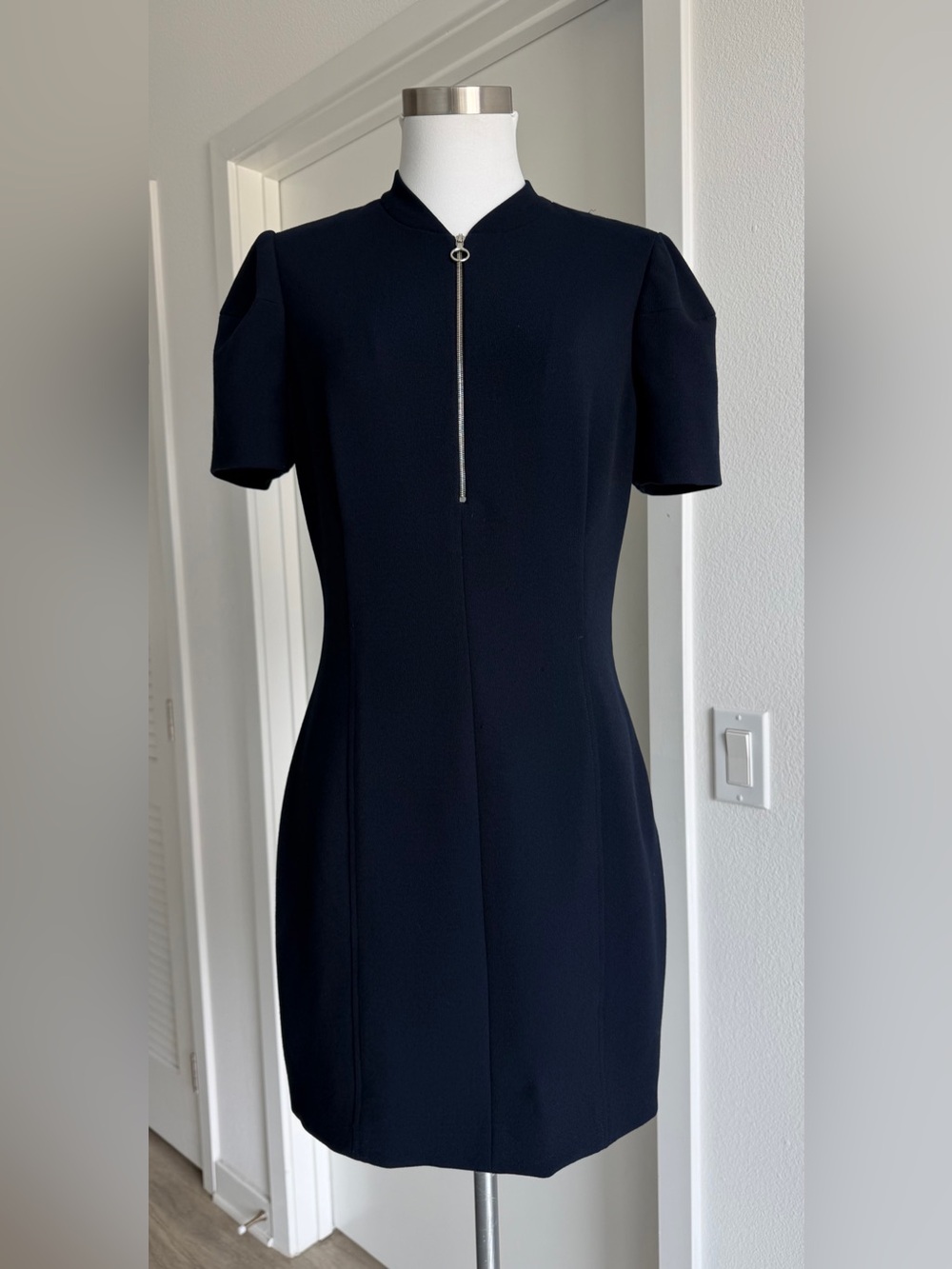 Maje "Renyo" mini sheath dress with silhouette-defining seams Size FR3, US8